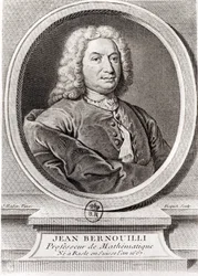 Portrait of Jean Bernoulli engraved by Etienne Ficquet